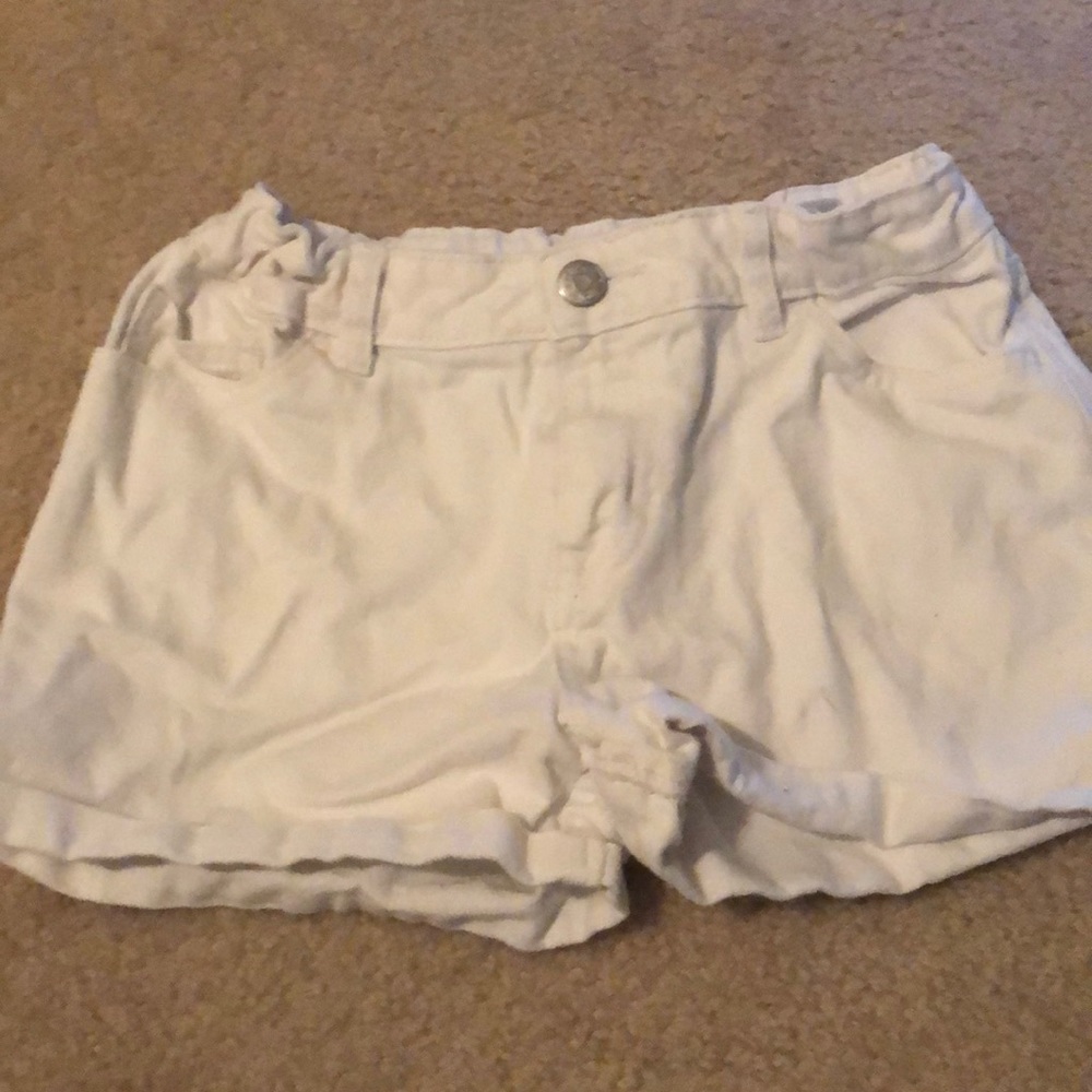 White denim shorts